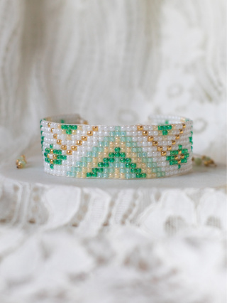 Bransoletka tkana - Mint Blossom